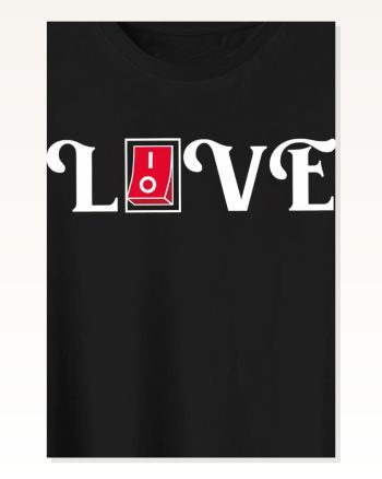 Kadın Baskılı Günlük Stil Siyah Sevgililer Günü için Özel Tasarım Love Tişört
