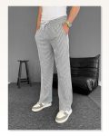 Kadın Modern Stil Gri Su Yolu Çizgili Cepli Pantalon Marketplace