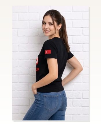 Türkiye World Cup 2026 Baskılı Tişört Futbol Temalı Forma T-shirt Siyah