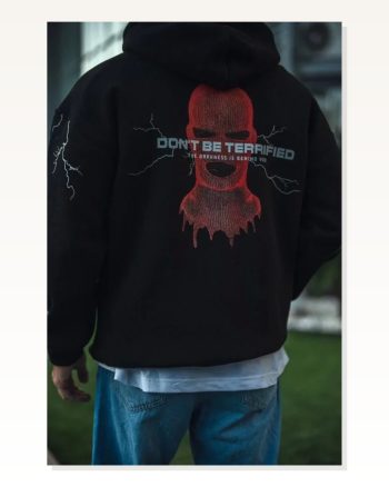 Kadın Siyah Oversize Sweatshirt Baskılı Sokak Stili Üç İplik Kapüşonlu