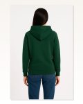 Kadın Sokak Stili Haki Üç İplik Kapüşonlu Kanguru Çepli Hoodie Sweatshirt