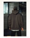 Kadın Sokak Stili Antrasit Üç İplik Penye Kapüşonlu Basic Sweatshirt Marketplace