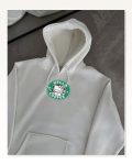 Üç İplik Penye Uzun Kol Kapşonlu SweatShirt – Beyaz Marketplace