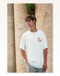 Unisex Günlük Stil Kar Beyazı Saf Pamuk Pamuklu Oversize Tişört Marketplace