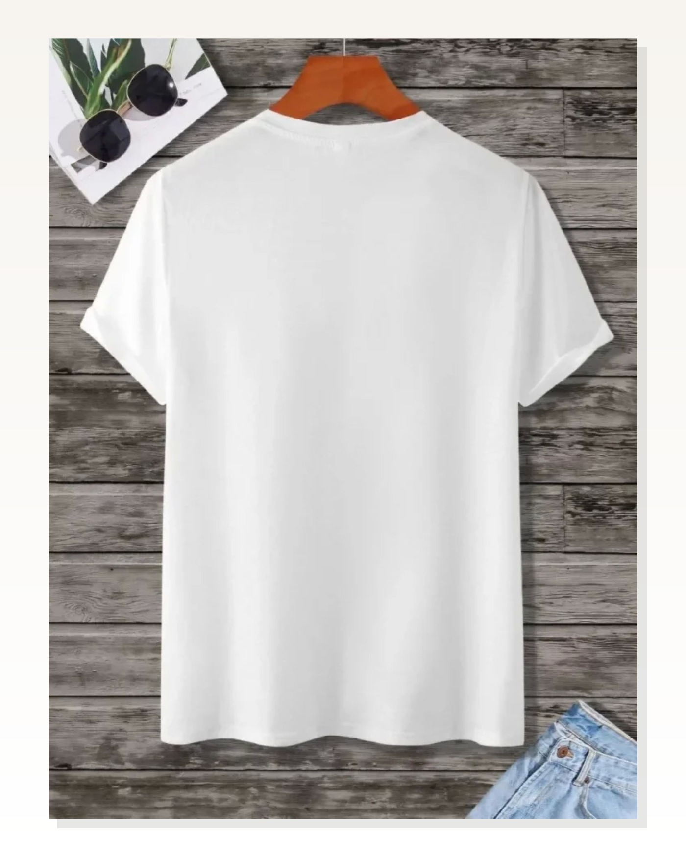 Unisex Beyaz Minimalist Dokulu Pamuklu Oversize Tişört Marketplace blank