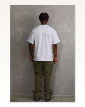 Baskılı Unisex Günlük Stil Vintage Efekt Beyaz Pamuklu Oversize Tişört