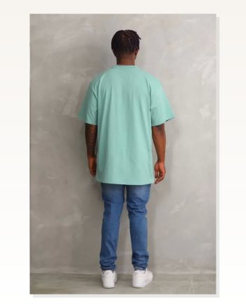Baskılı Unisex Günlük Stil Doğa Temalı Mint Yeşili Pamuklu Oversize Tişört