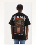 Unisex Siyah Minimalist Dokulu Oversize Bisiklet Yaka Tişört Marketplace