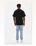 Unisex Günlük Stil Kömür Siyahı Dokulu Bisiklet Yaka Oversize Tişört Marketplace