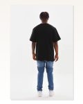 Baskılı Unisex Günlük Stil Vintage Efekt Siyah Pamuklu Oversize Tişört Marketplace