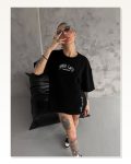 Modern Sanat Baskılı Unisex Siyah Pamuklu Oversize Tişört Marketplace