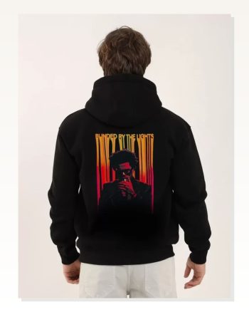Kadın Baskılı Günlük Stil Siyah Üç İplik Kalın Dokulu Kapüşonlu Sweatshirt