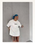 Baskı Detaylı Unisex Günlük Stil Beyaz Soft Touch Oversize Tişört
