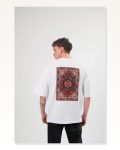 Baskılı Unisex Günlük Stil Beyaz Arktik Seri Minimal Oversize Tişört