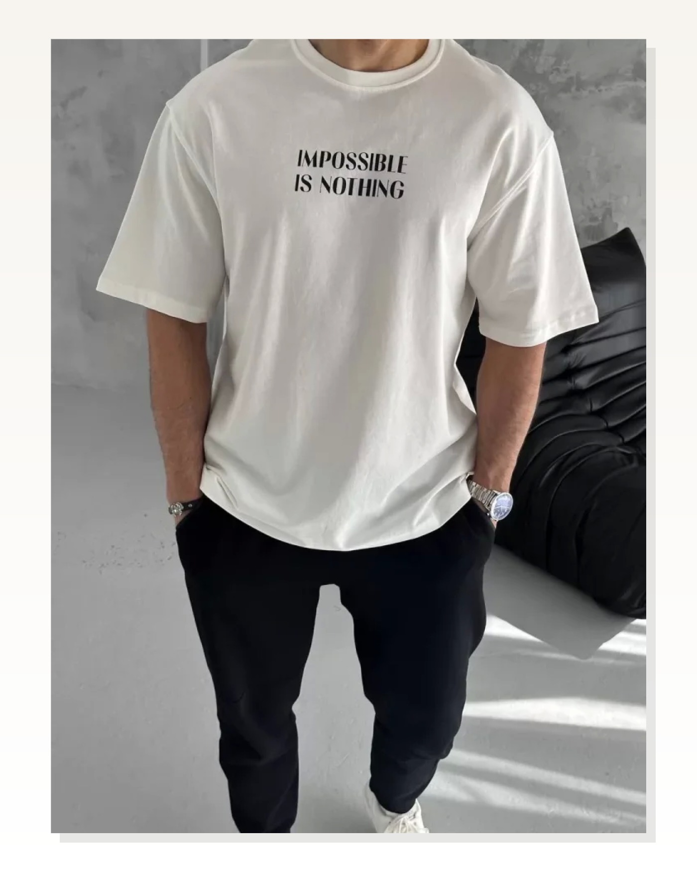 Baskılı Unisex Günlük Stil Beyaz Işık Yansıması Oversize Tişört Marketplace blank