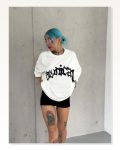 Baskılı Unisex Günlük Stil Beyaz Zen Temalı Minimal Oversize Tişört