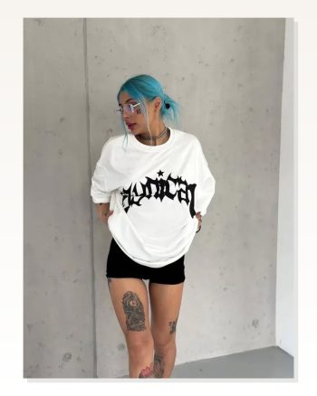 Baskılı Unisex Günlük Stil Beyaz Zen Temalı Minimal Oversize Tişört