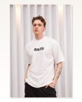 Baskılı Unisex Günlük Stil Beyaz Tipografi Tasarım Oversize Tişört