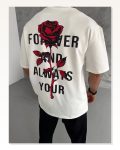 Baskılı Unisex Günlük Stil Beyaz Nature Temalı Oversize Tişört Marketplace