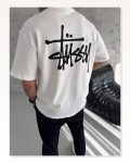 Baskılı Unisex Günlük Stil Beyaz Abstract Sanat Oversize Tişört