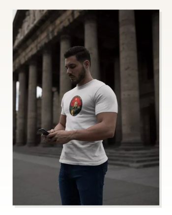 Baskılı Unisex Günlük Stil Beyaz Urban Koleksiyonu Oversize Tişört