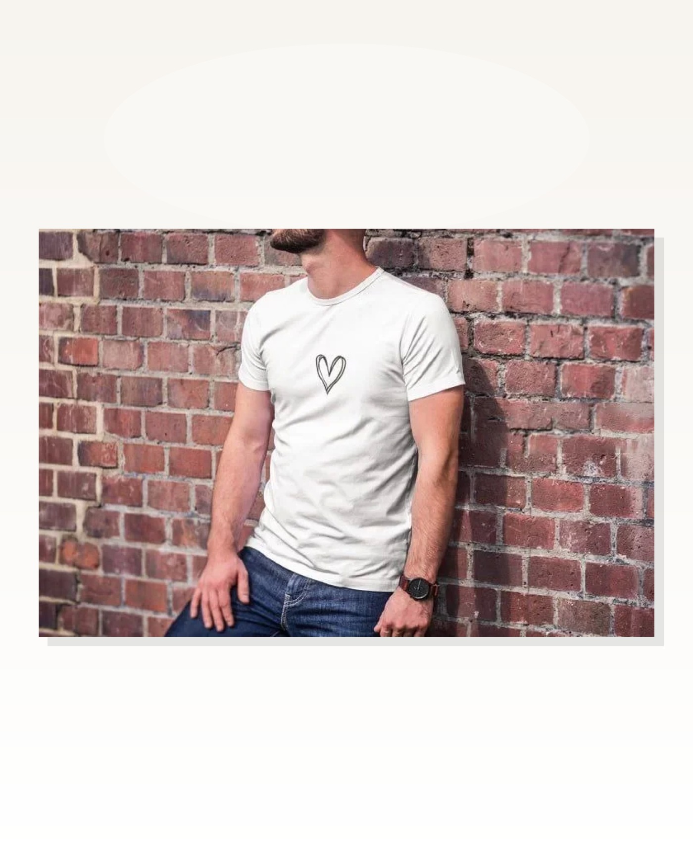 Modern Sanat Baskılı Unisex Beyaz Oversize Tişört Marketplace blank