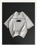 Baskılı Unisex Günlük Stil Beyaz Bisiklet Yaka Oversize Tişört