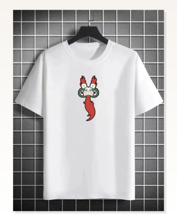 Sanatsal Baskılı Unisex Beyaz Galeri Serisi Oversize Tişört