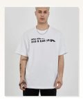 Baskılı Unisex Günlük Stil Beyaz Bisiklet Yaka Oversize Tişört Marketplace