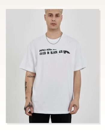 Baskılı Unisex Günlük Stil Beyaz Bisiklet Yaka Oversize Tişört