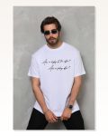 Desenli Unisex Günlük Stil Beyaz Optik Grafik Oversize Tişört