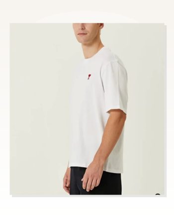 Baskılı Unisex Günlük Stil Beyaz Soyut Form Desen Tişört