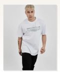 Baskılı Unisex Günlük Stil Beyaz Bisiklet Yaka Oversize Tişört Marketplace