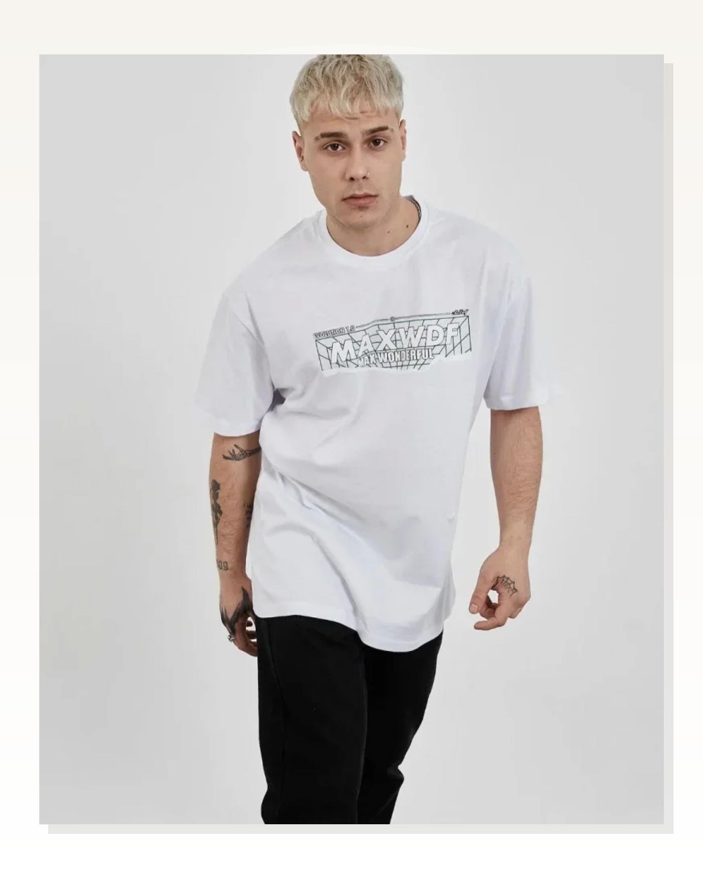 Baskılı Unisex Günlük Stil Beyaz Bisiklet Yaka Oversize Tişört Marketplace