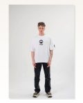 Grafik Baskılı Unisex Günlük Stil Siyah Eskiz Tişört