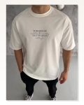 Baskılı Unisex Günlük Stil Beyaz Fine Line Çizim Tişört