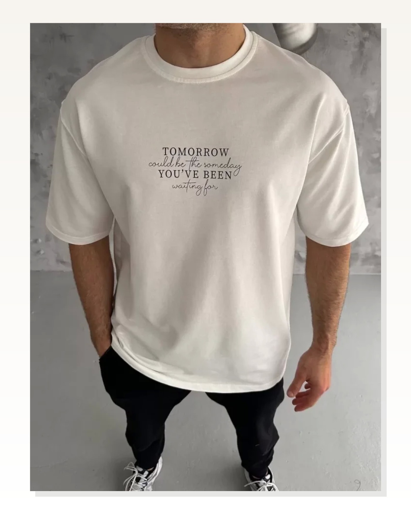 Baskılı Unisex Günlük Stil Beyaz Fine Line Çizim Tişört Marketplace blank