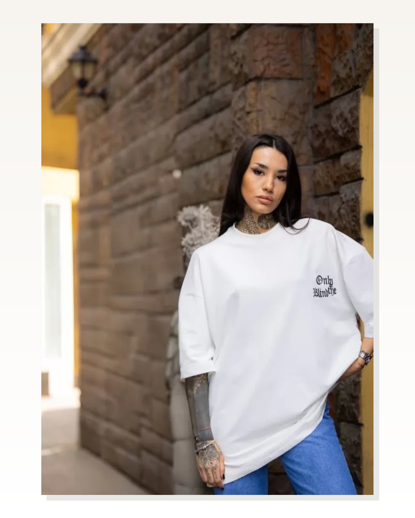 Desenli Unisex Günlük Stil Beyaz Nordik Pamuklu Tişört Marketplace blank