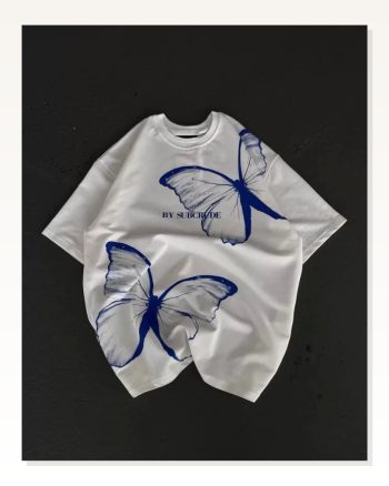 Baskılı Unisex Günlük Stil Beyaz Modern Mimari Çizim Tişört