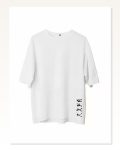 Baskılı Unisex Günlük Stil Beyaz Optik Minimal Tişört