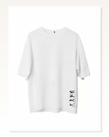 Baskılı Unisex Günlük Stil Beyaz Optik Minimal Tişört