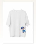 Soft Dokulu Unisex Günlük Stil Beyaz Arktik Seri Oversize Tişört