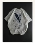 Baskılı Unisex Günlük Stil Beyaz Eskiz Çizim Oversize Tişört Marketplace