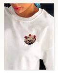 Baskılı Unisex Beyaz Kar Beyazı Retro Oversize Tişört Marketplace