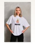 Baskılı Unisex Günlük Stil Beyaz Fine Art Galeri Oversize Tişört