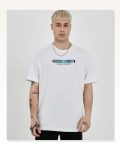 Baskılı Unisex Günlük Stil Beyaz Bisiklet Yaka Oversize Tişört Marketplace