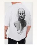 Soft Dokulu Unisex Günlük Stil Beyaz Arktik Seri Oversize Tişört