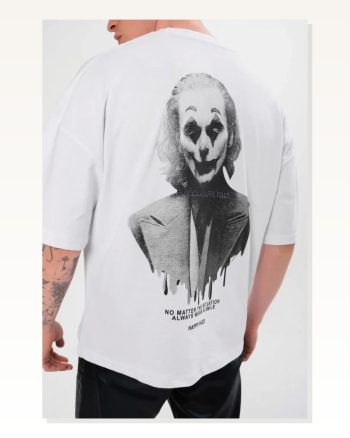 Soft Dokulu Unisex Günlük Stil Beyaz Arktik Seri Oversize Tişört