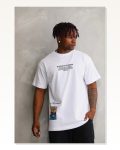 Unisex Bisiklet Yaka Baskılı Oversize T-Shirt – Beyaz Marketplace