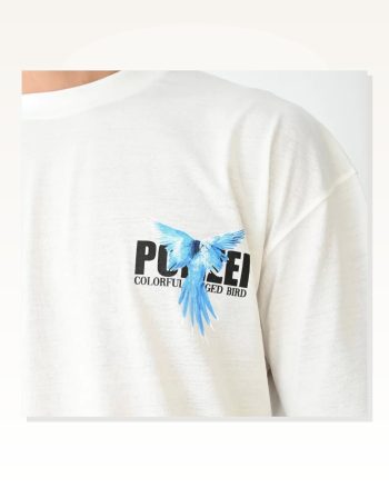 Baskılı Unisex Günlük Stil Beyaz Soft Cotton Dokulu Oversize Tişört